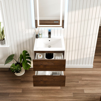 Eviva Joy Bath Vanity with Porcelain Top and Integrated Sink (24"-40")