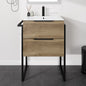Eviva Marina Bath Vanity with Porcelain Top and Integrated Sink