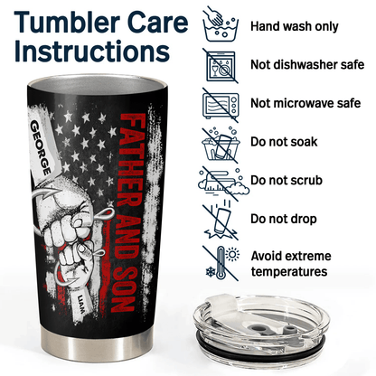 We Hooked The Best Dad - Personalized Fat Tumbler Cup - Custom Gift for Fishing Dad, Grandpa, Daddy, Dada, Husband | Birthday, Father's Day