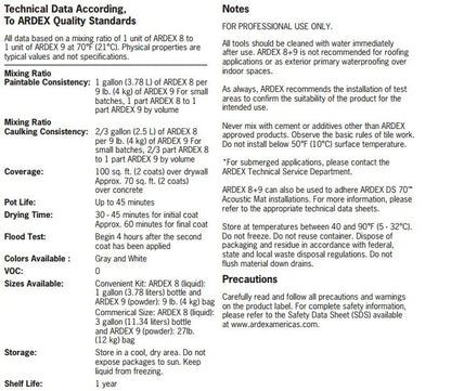 Ardex 8+9 Rapid Waterproofing and Crack Isolation Compound
