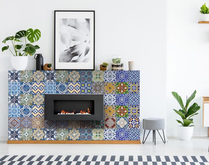 Decorative Tile stickers set of 24 Peel & Stick