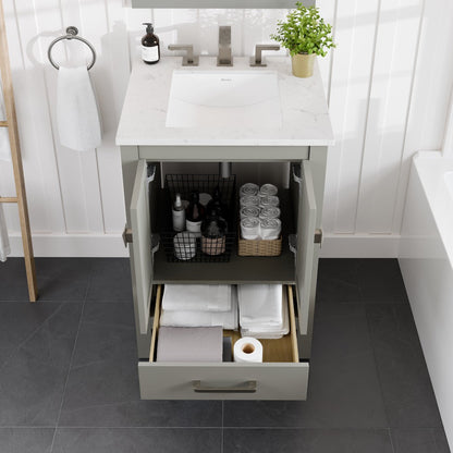 Eviva Aberdeen Bath Vanity with Counter Top and Undermount Porcelain Sink (24"-96")