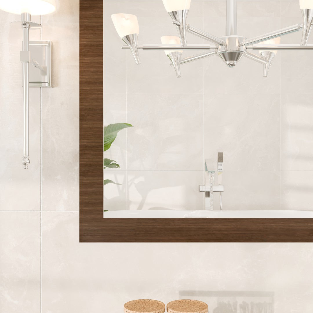 Eviva Reflection Gray Oak Wooden Framed Mirror