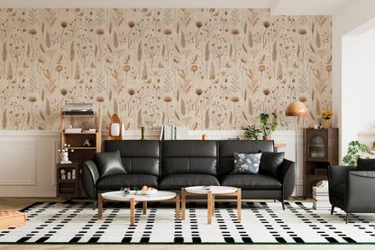 Whispering Meadows Botanical Wallpaper