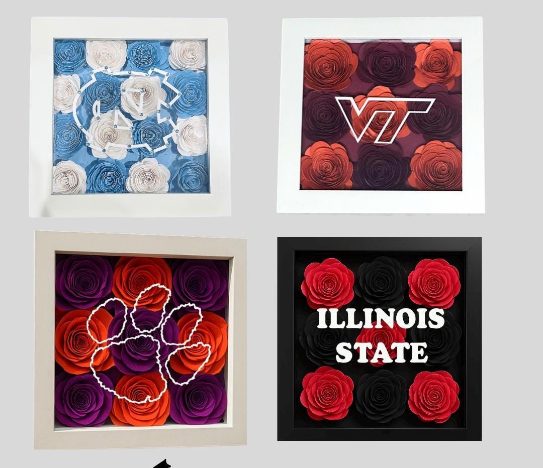 Custom College Flower Shadowbox