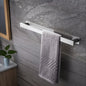 Sleek WallMounted Stainless Steel Towel Rack with Hook