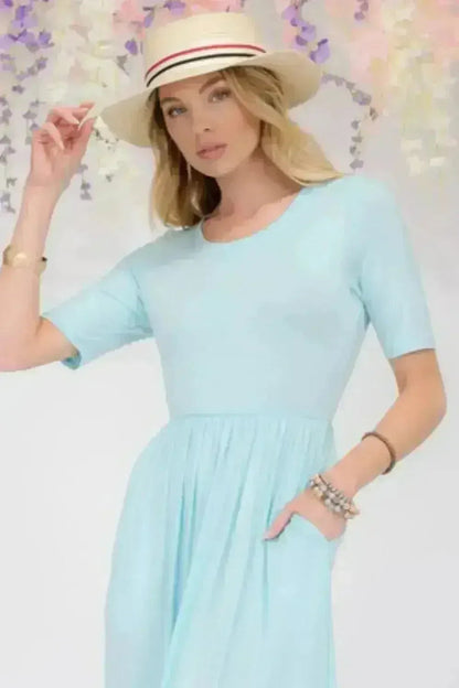 Maxi Dress with Pockets | Rayon-Spandex Blend | Sizes S-3XL