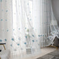 Elegant Floral Embroidered Tulle Curtain for Home Decor