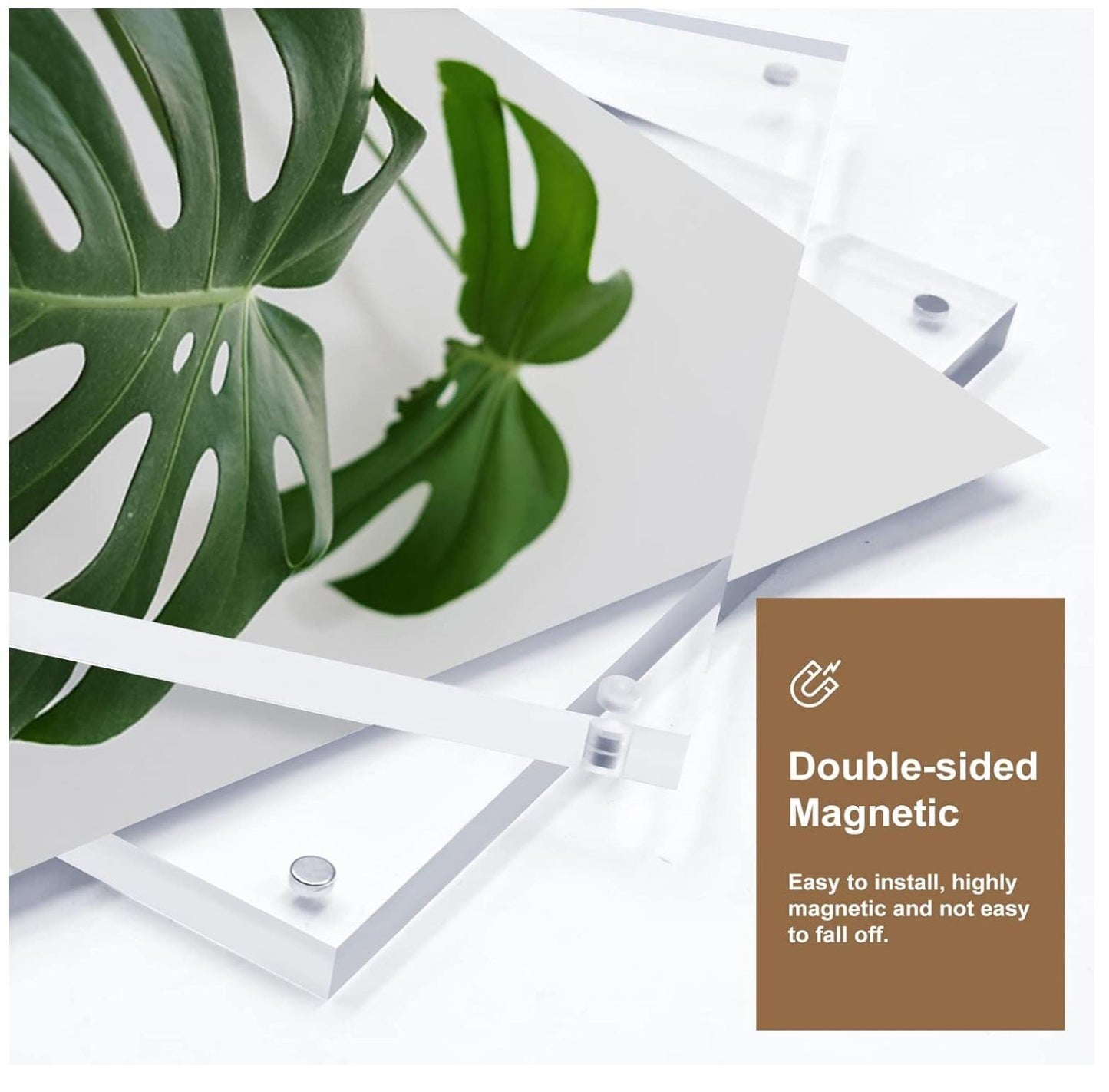 Fully Customizable 5x7” Acrylic High School or College Magnetic Frame – Custom School Name Display, Graduation Gift, Dorm Decor