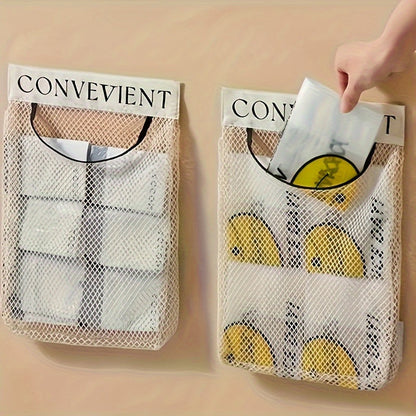 Space-Saving Wall-Mounted Organizer for Plastic Bags - Reusable