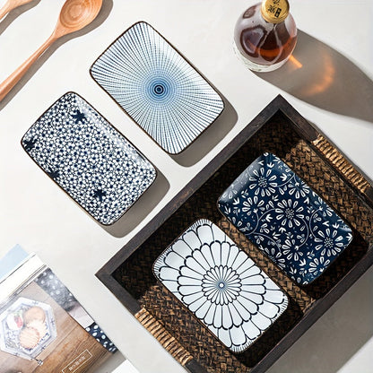 Boho Chic Ceramic Plate Set  Perfect for Sushi  Desserts