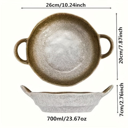 Elegant Ceramic Double Ear Plate Set for All Occasions