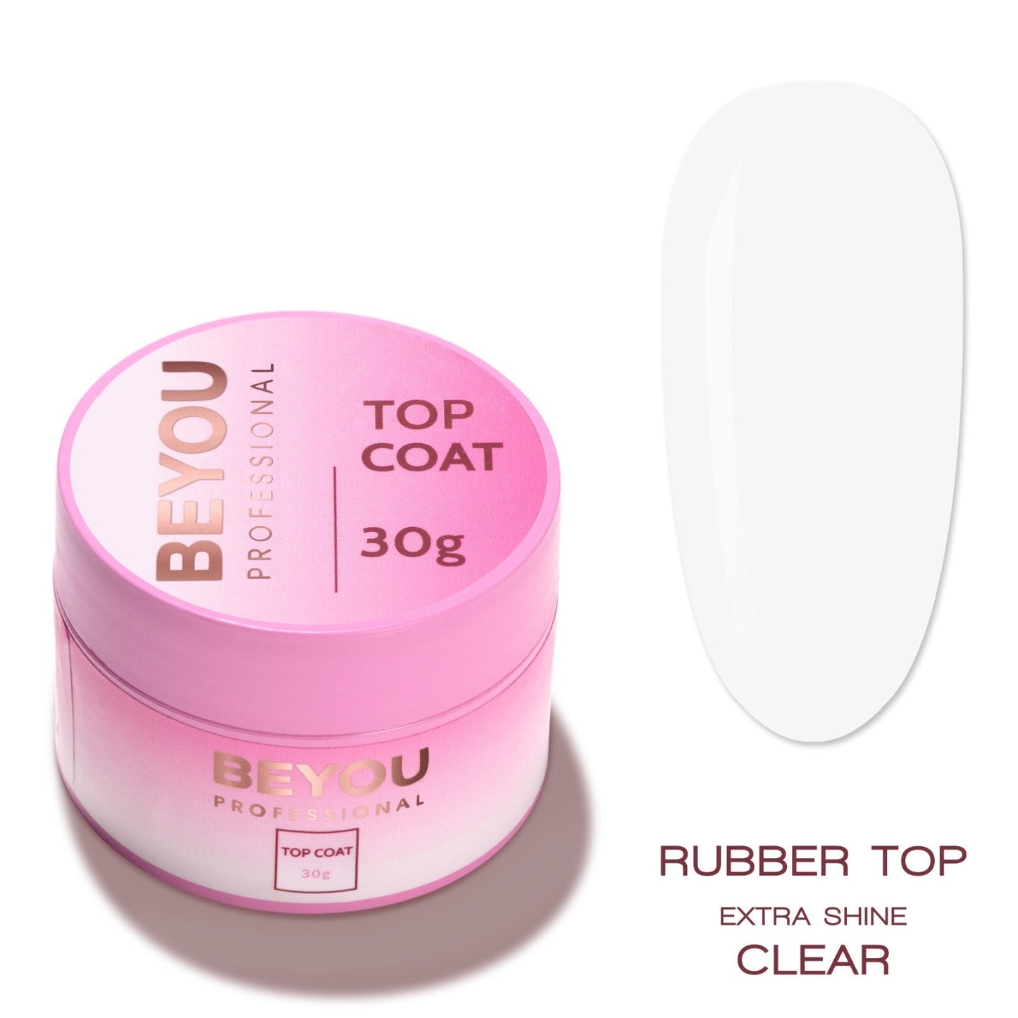 BEYOU Professional Rubber Top Extra Shine Clear 30ml