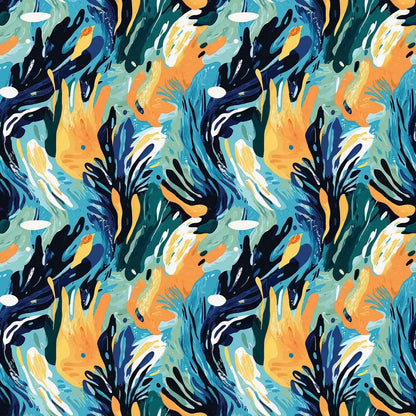 Abstract Coral Garden Bloom