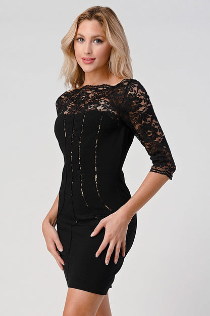 Lace Overlay Bodycon Dress – Elegant and Sophisticated | Apparel | Kitchen + Metal