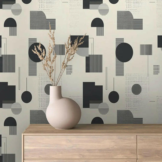 Urban Cadence Geometric Wallpaper