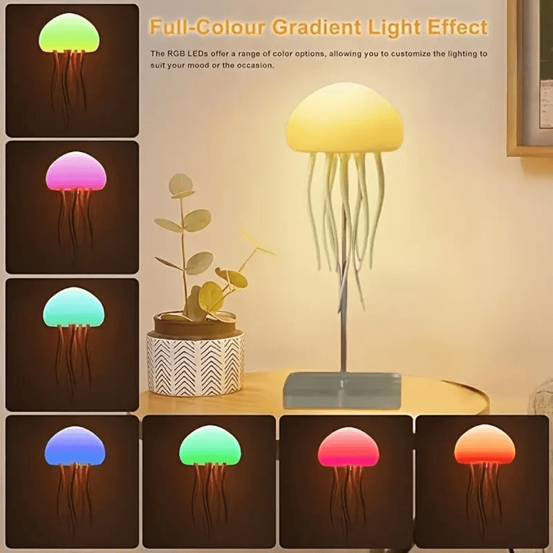 Voice-Controlled Jellyfish Night Light | Ambient LED Mood Lamp for Home Decor