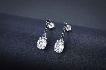All-match Oval Zircon Earrings for Fashion Lovers - Copper-plated Style