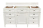 Brittany 60" Single Vanity in Bright White
