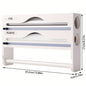 1pc Bamboo Kitchen Wrap Organizer - 4-in-1 Wall Mount Storage for