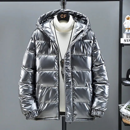 Men's Thick Cotton Reflective Fashion Jacket