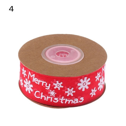 5/10M 25mm Polyester Printing Christmas Grosgrain