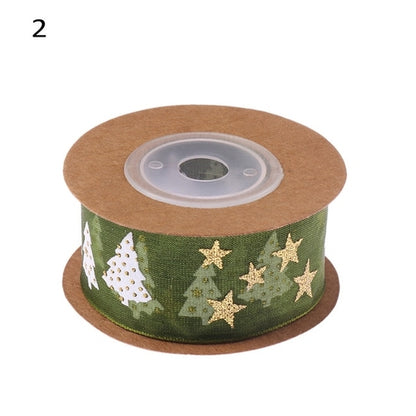 5/10M 25mm Polyester Printing Christmas Grosgrain
