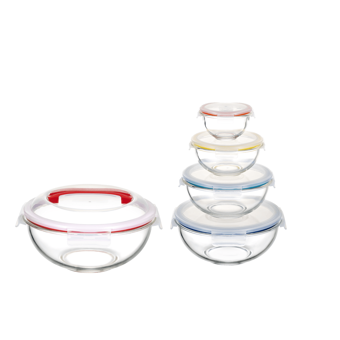 Borosilicate Glass Mixing Bowl Set (5 Bowls) by Genicook
