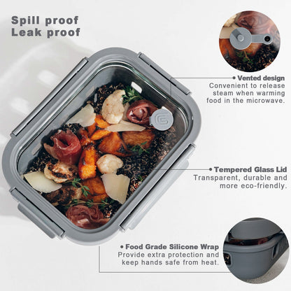 Multicolor Glass Storage Set