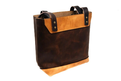 The Naomi Leather Tote Bag - Walnut