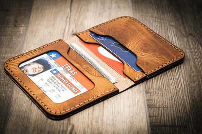 The Georgetown Minimalist Wallet in Saddle Tan