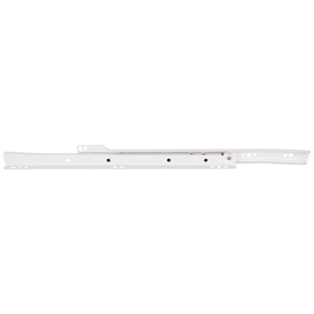 Std Duty 3/4 Ext. Cream White Epoxy Self-closing  Side Mount Drawer Slide, Retail Pack