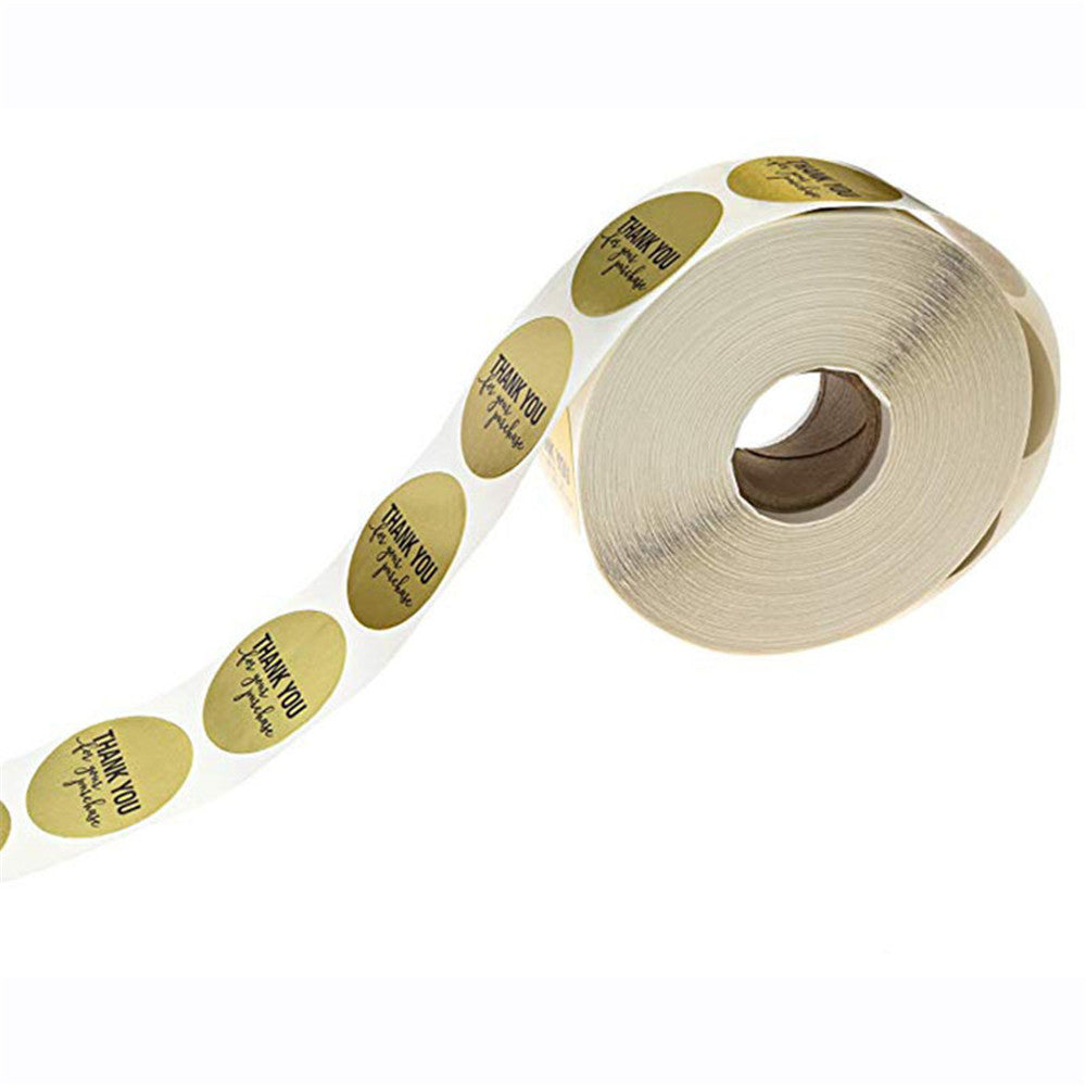 500PCS Thank You Kraft Handmade Stickers Cards Box