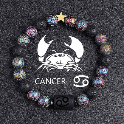 European and American Zodiac Twelve Constellation Bracelet - Beaded Design