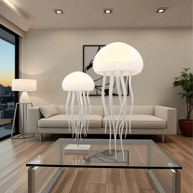 Voice-Controlled Jellyfish Night Light | Ambient LED Mood Lamp for Home Decor