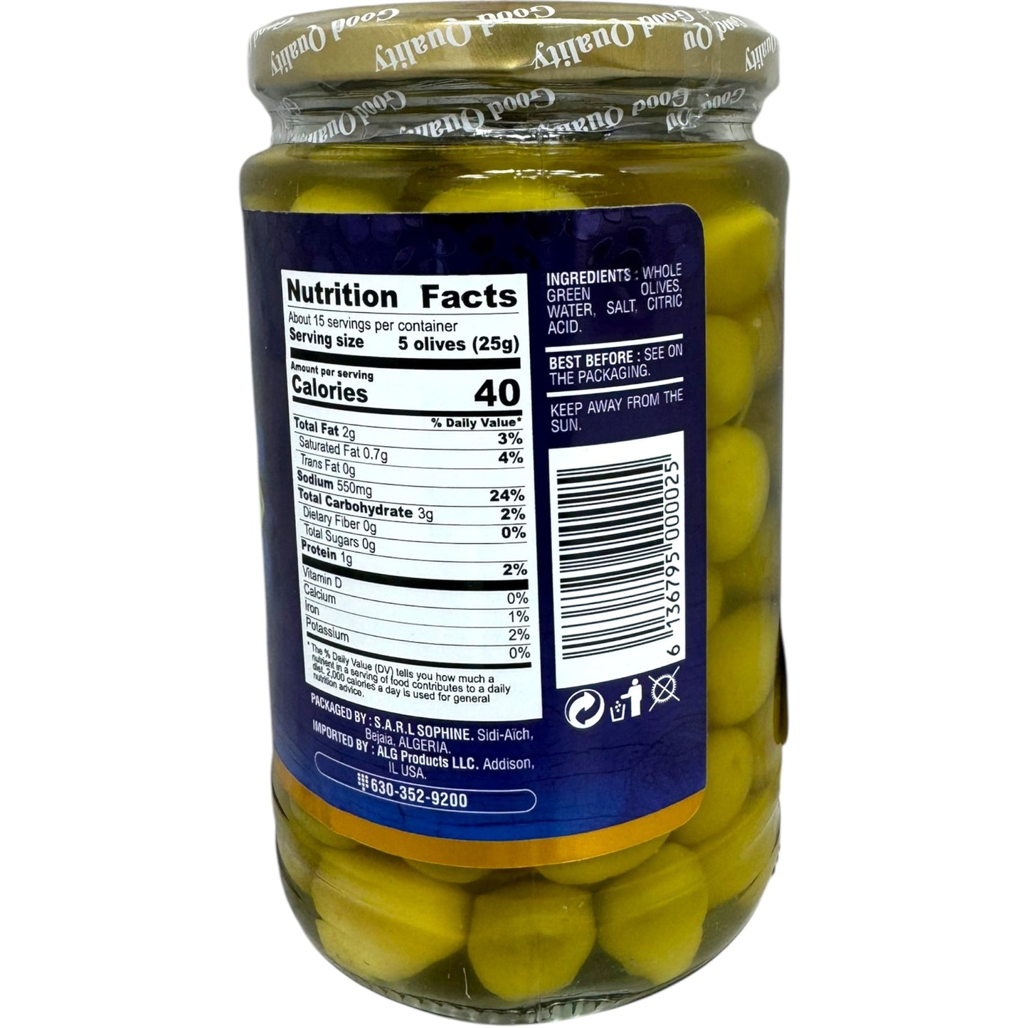 Best Green Olives - Freshly Packed Sophine Olives from ALBASHA Store for Ultimate Flavor
