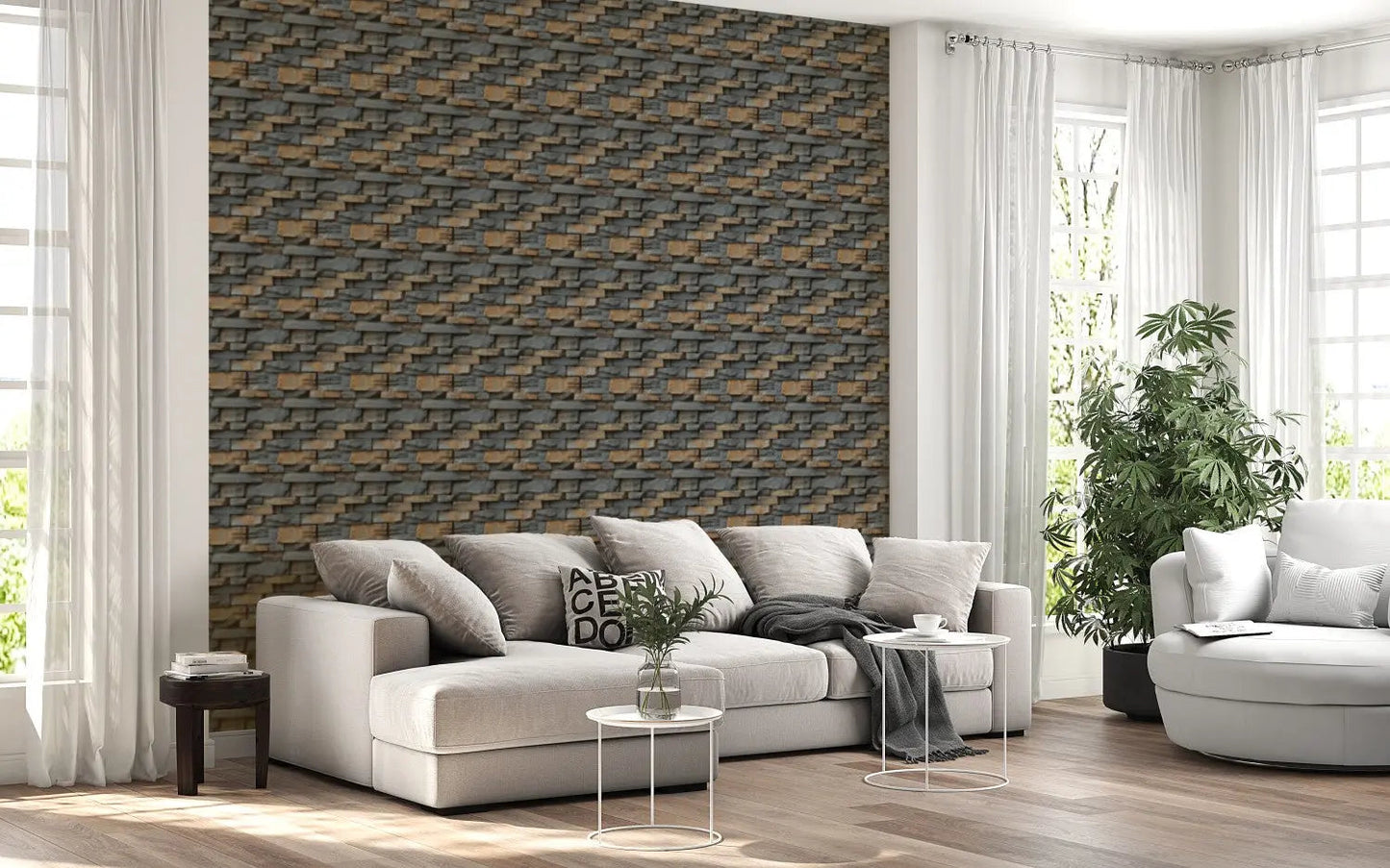 Earthy Slate Ledge Wall