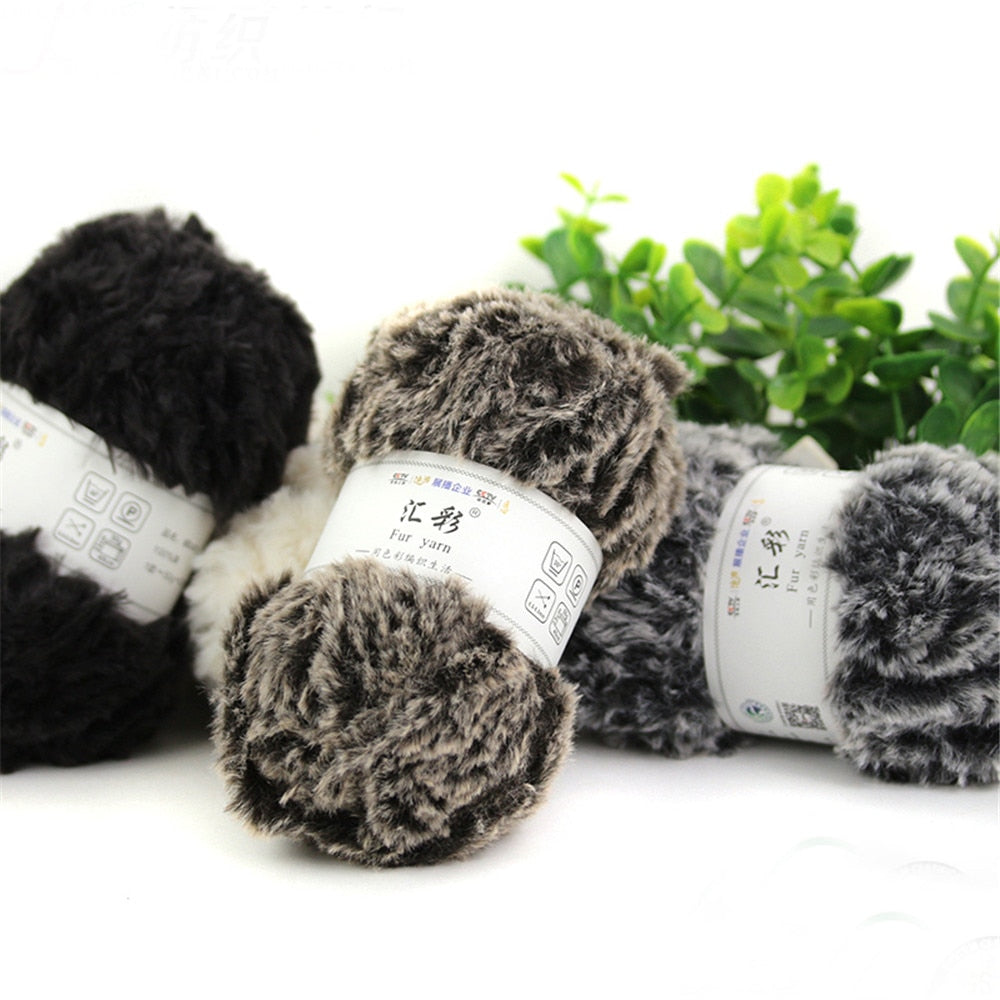 50g/Set Colorful Soft Hand Knitting Fur Yarn Warm