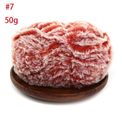 50g/Set Colorful Soft Hand Knitting Fur Yarn Warm
