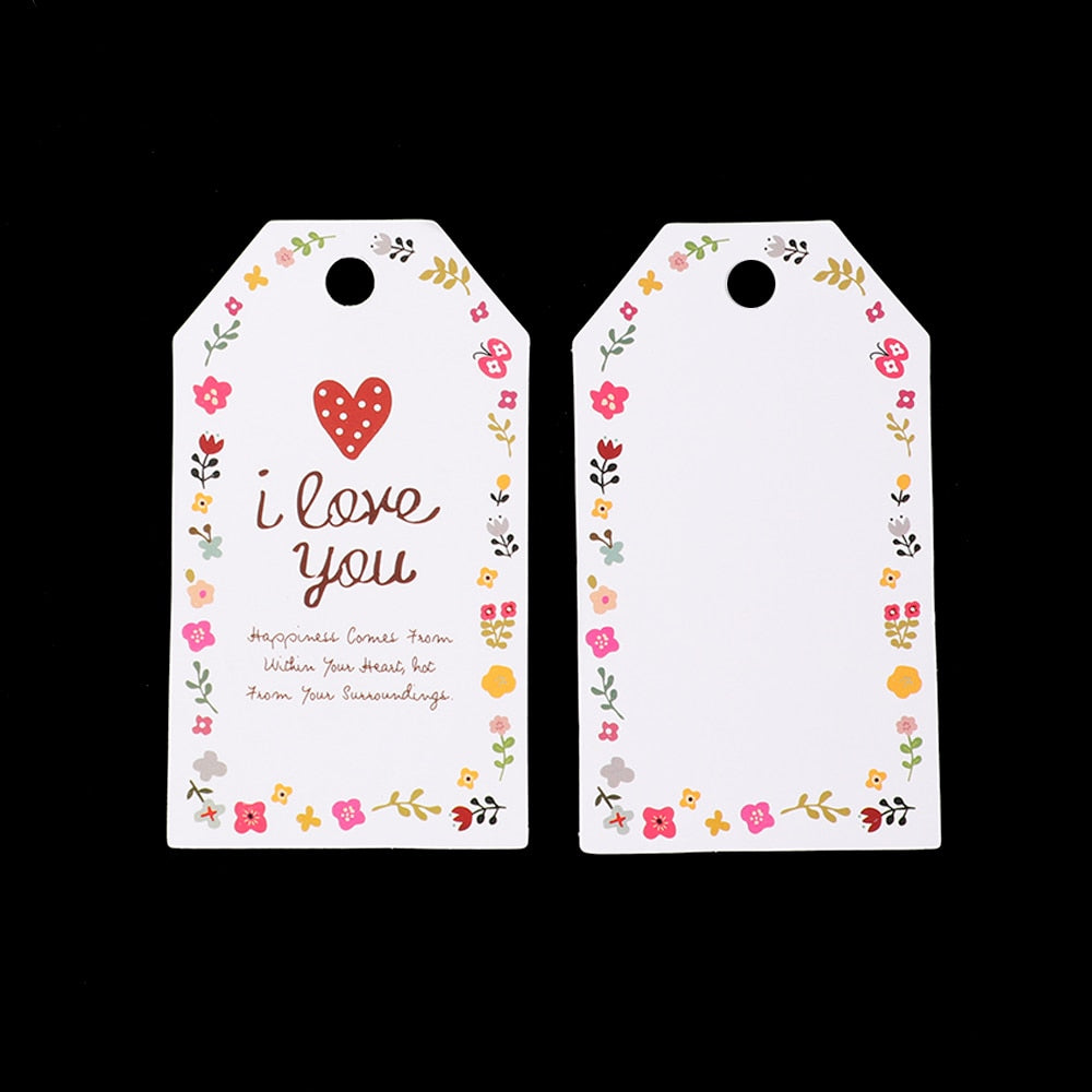 50pcs Paper Tags DIY Craft Label Luggage Party