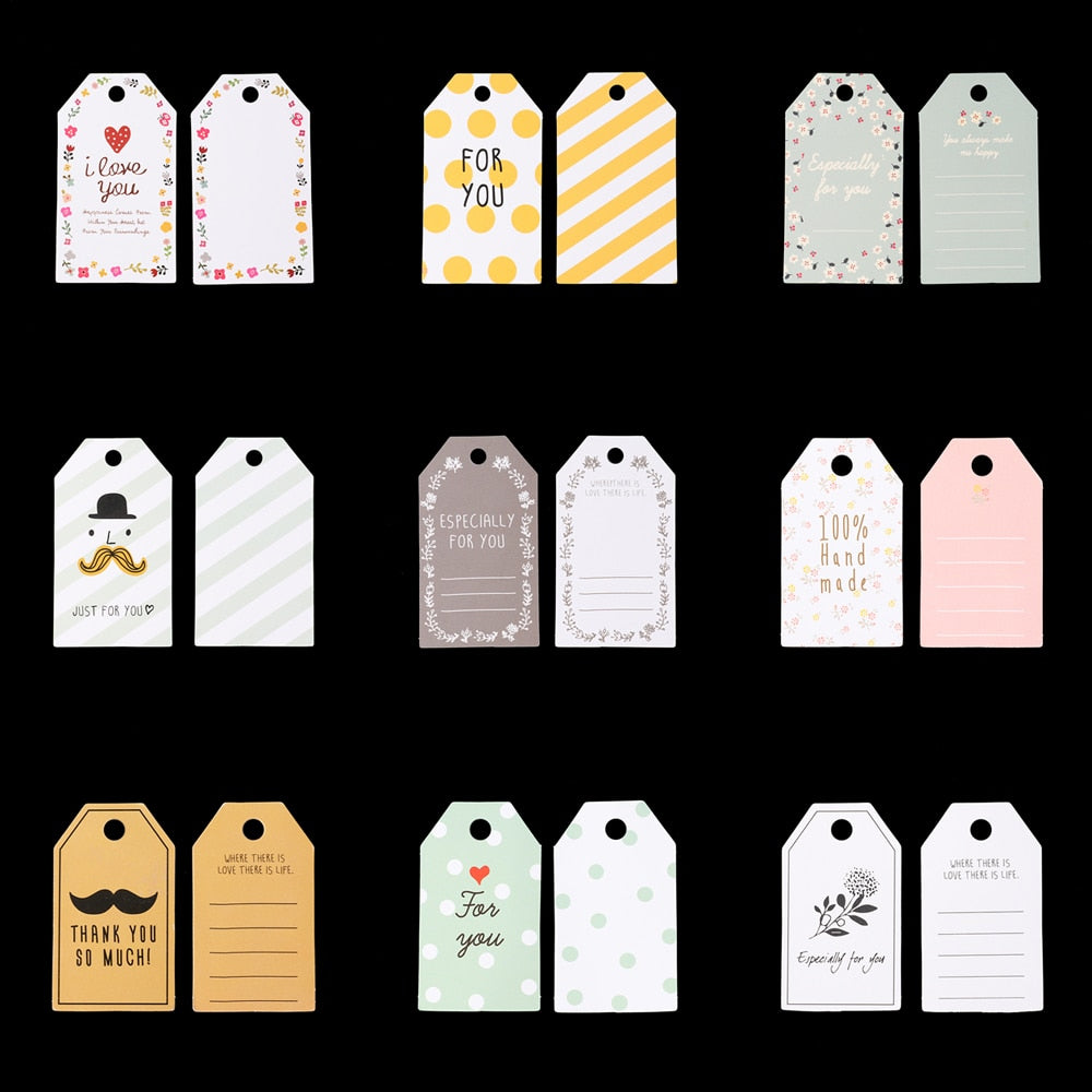 50pcs Paper Tags DIY Craft Label Luggage Party