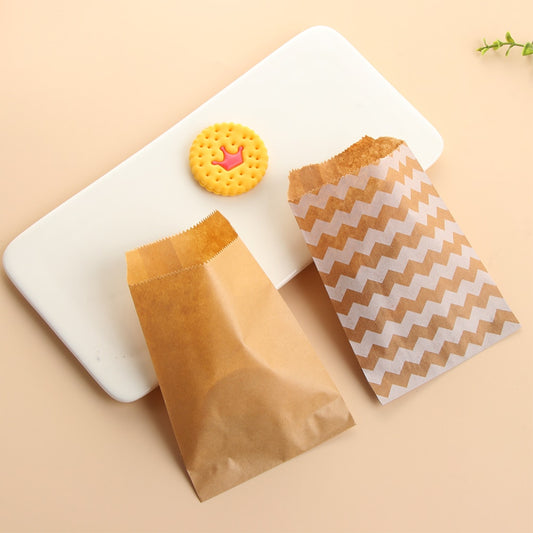 50pcs/pack 15CM*10CM Wave Dot Kraft Paper Candy | Gift Shop + Gift Wrapping | Craft Making | Under $100 | Kitchen + Metal