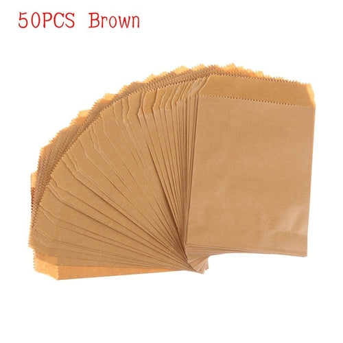 50pcs/pack 15CM*10CM Wave Dot Kraft Paper Candy | Gift Shop + Gift Wrapping | Craft Making | Under $100 | Kitchen + Metal