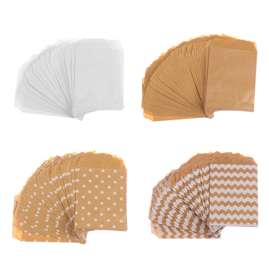 50pcs/pack 15CM*10CM Wave Dot Kraft Paper Candy | Gift Shop + Gift Wrapping | Craft Making | Under $100 | Kitchen + Metal