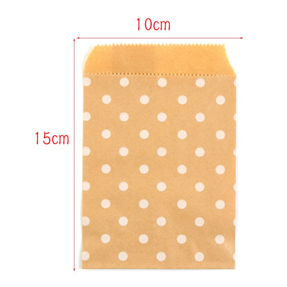 50pcs/pack 15CM*10CM Wave Dot Kraft Paper Candy | Gift Shop + Gift Wrapping | Craft Making | Under $100 | Kitchen + Metal