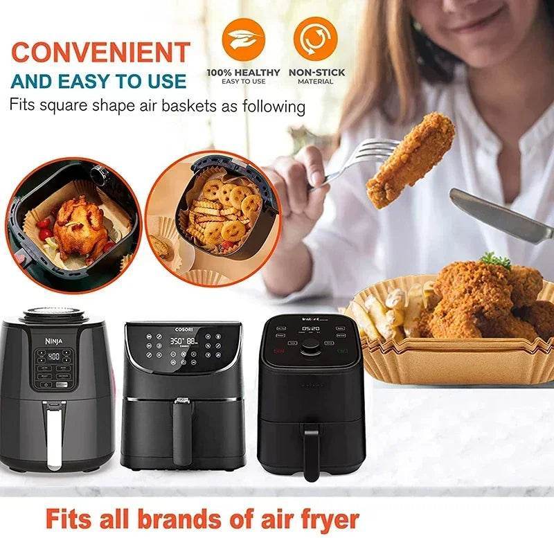 Air Fryer Paper Accessories Airfryer Baking Paper Disposable Liners, Non stick Parchment Aerogrill Paper for Convection Oven