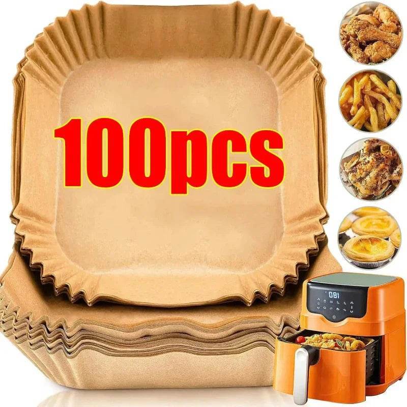 Air Fryer Paper Accessories Airfryer Baking Paper Disposable Liners, Non stick Parchment Aerogrill Paper for Convection Oven