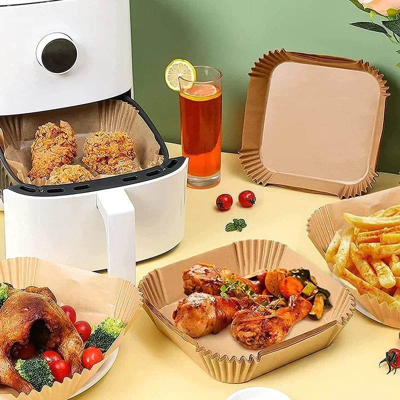 Air Fryer Paper Accessories Airfryer Baking Paper Disposable Liners, Non stick Parchment Aerogrill Paper for Convection Oven
