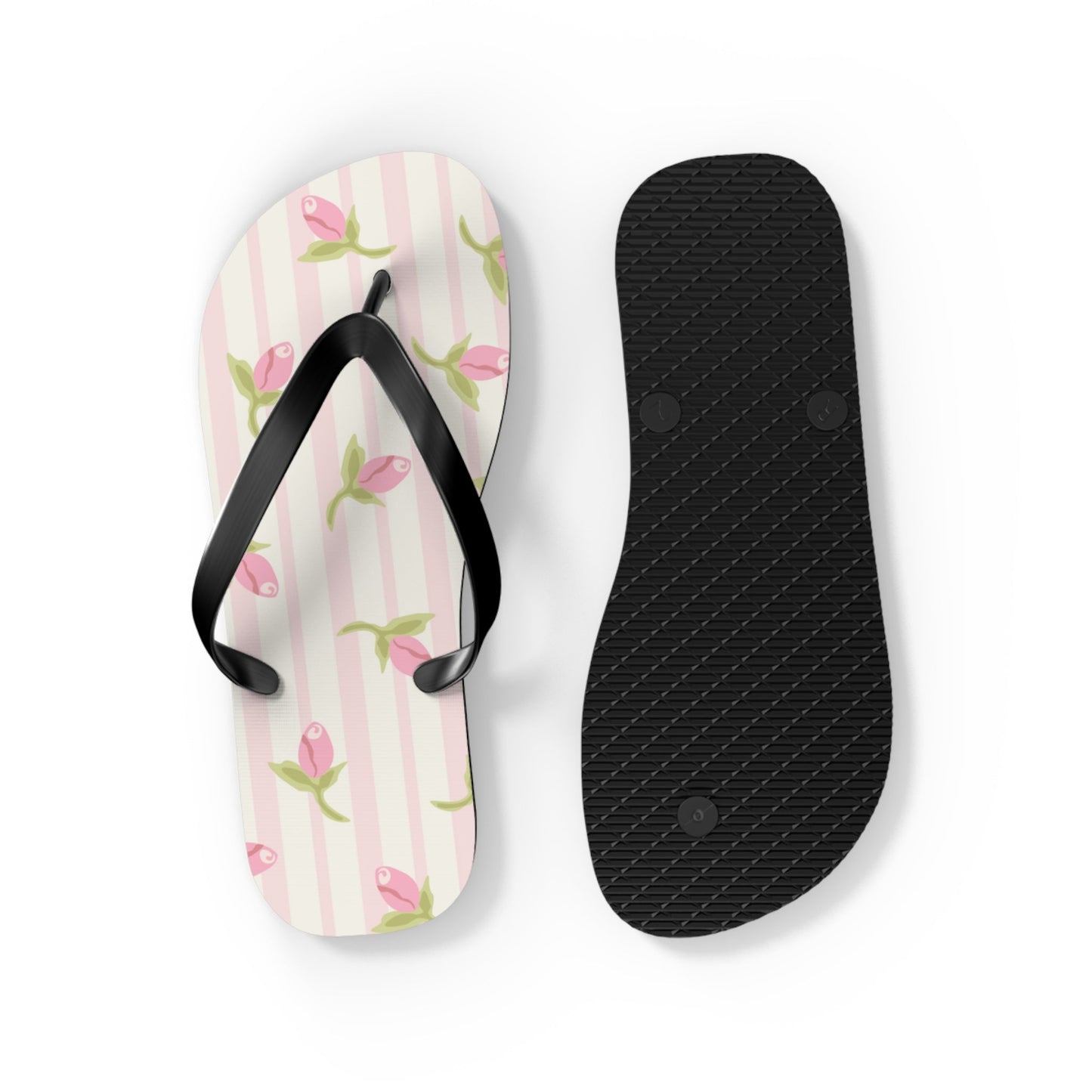 Customizable: Chic Floral Flip Flops for Summer, Trendy Beach Sandals, Perfect for Vacation, Gifts for Her