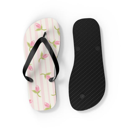 Customizable: Chic Floral Flip Flops for Summer, Trendy Beach Sandals, Perfect for Vacation, Gifts for Her